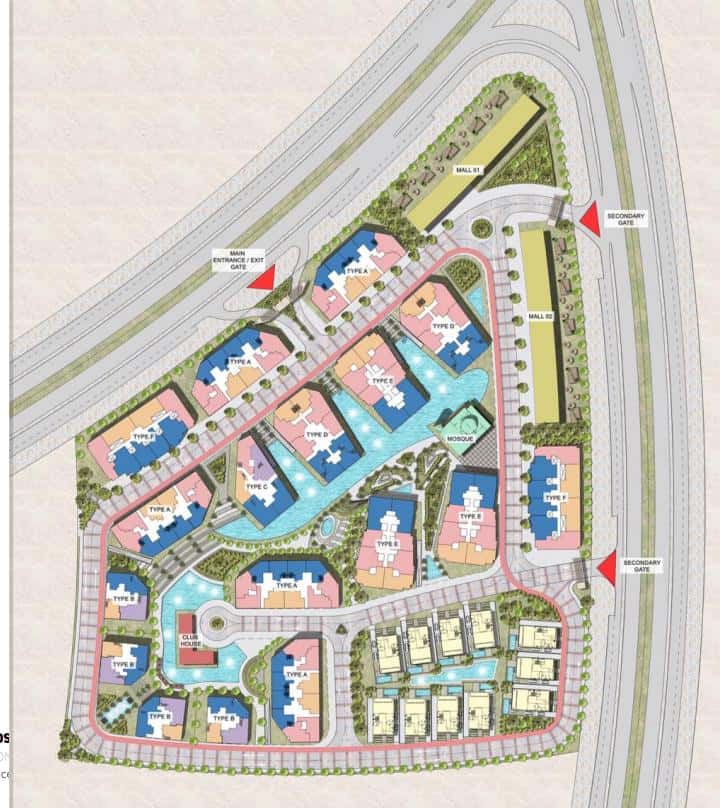 The location of Compound Roses New Capital